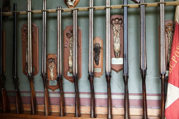 Castello di Montresor, la collezione della vecchia arma da caccia. Loire Vallej, Francia — Foto Stock