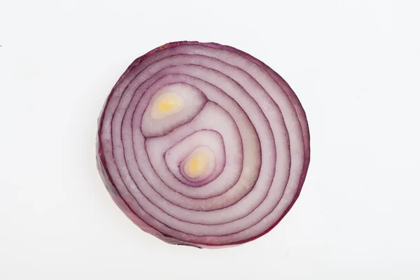 Sliced onion isolated on white — Stock Photo, Image