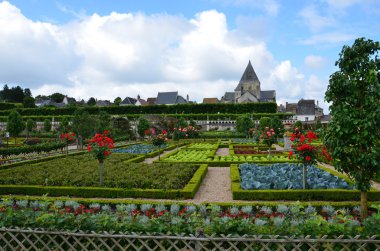 сади і chateau de Вілландрі в Долина Луари у Франції