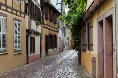 yarı ahşap evleri, colmar, alsace, Fransa
