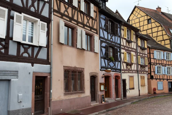 Yarı ahşap evleri, colmar, alsace, Fransa — Stok fotoğraf