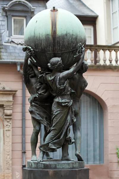 The statue on the courtyard the museum Bartholdi in Colmar, France — Stock Photo, Image