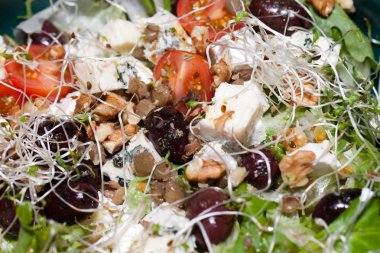 Yunan salatasını yakın plan