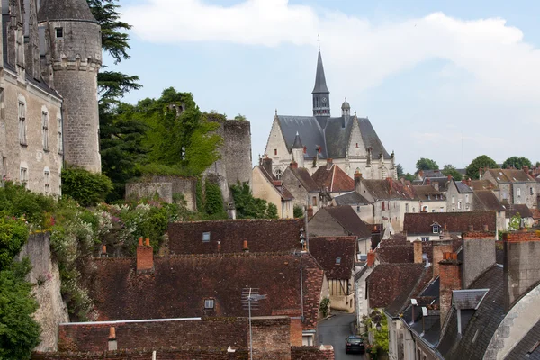 Montresor the charming small country town in the valley of Loire — Stock Photo, Image