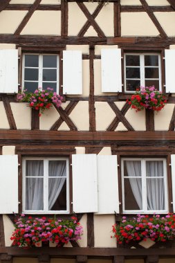 eguisheim içinde alsace, Fransa Köyü ahşap evler