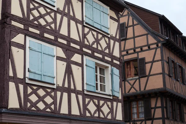 Yarı ahşap evleri, colmar, alsace, Fransa — Stok fotoğraf