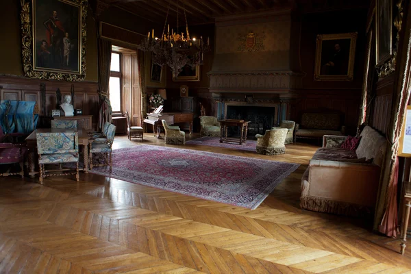 Dans le style gardé chambres dans le château Montresor. Val de Loire, France — Photo