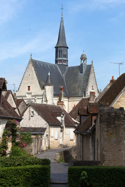 Den collegiate church Sanktt Johannes Döparen i monteresor. Loire-dalen — Stockfoto