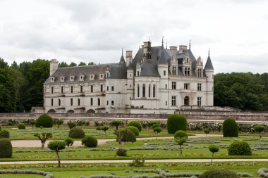 Garden and Castle of Chenonceau clipart
