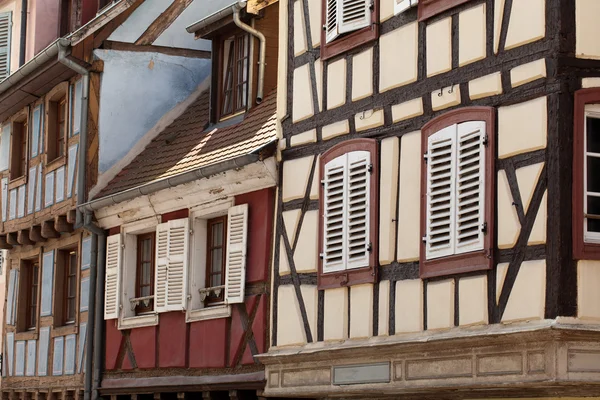 Yarı ahşap evleri, colmar, alsace, Fransa — Stok fotoğraf