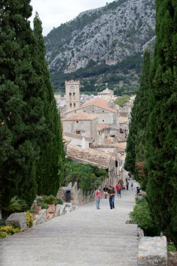 Calvary adımlar pollensa, mallorca, İspanya