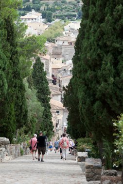 Calvary adımlar pollensa, mallorca, İspanya