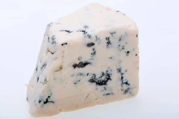 Piece of blue cheese on white background — Stock Photo, Image