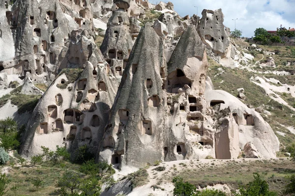 Kilátás Uchisar vár Cappadocia, Törökország — Stock Fotó