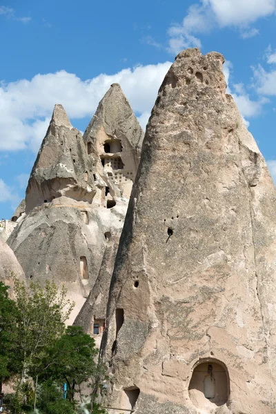 Türkiye 'nin Kapadokya kentindeki Uchisar kalesine bakış — Stok fotoğraf