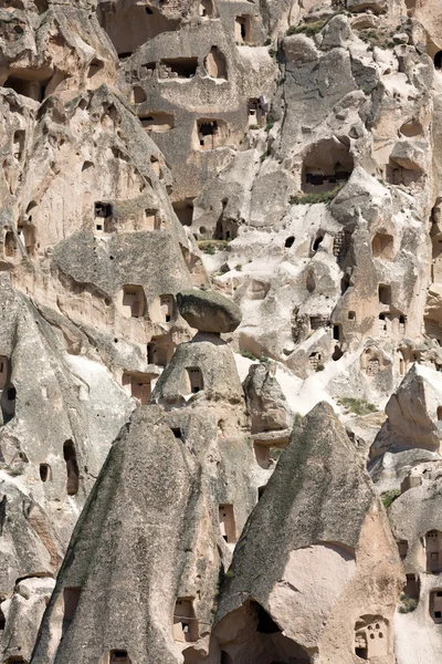 View of Uchisar castle in Cappadocia, Turkey — стоковое фото