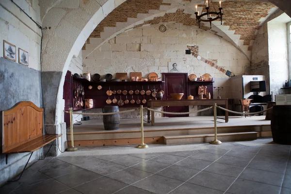 De keuken in het kasteel van Kos. vallei van de loire, Frankrijk — Stockfoto