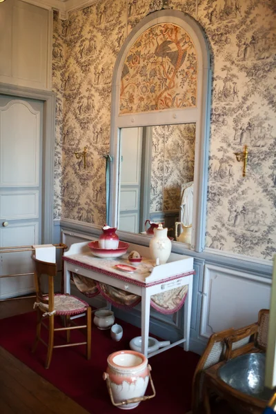 In style kept rooms in the castle Valencay. Loire Valley. France — Stock Photo, Image