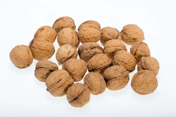 Cracked walnut isolated on the white background — Stock Photo, Image
