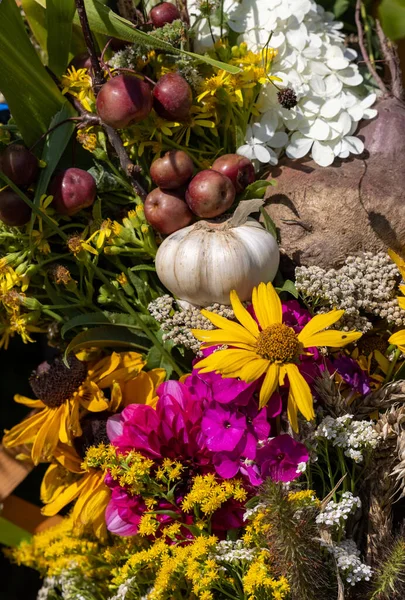 Traditional bouquet of flowers, herbs and fruits that are the symbol of summer