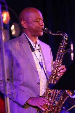 Cracow, Polonya - 11 Temmuz 2021: Branford Marsalis Quartet, Krakow 'da düzenlenen 26.