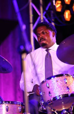 Cracow, Polonya - 11 Temmuz 2021: Branford Marsalis Quartet, Krakow 'da düzenlenen 26.