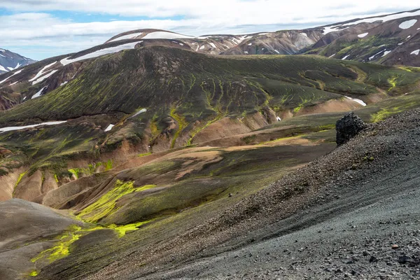 Вулканические Горы Ландманналаугар Природном Заповеднике Фьяллабак Исландия — стоковое фото