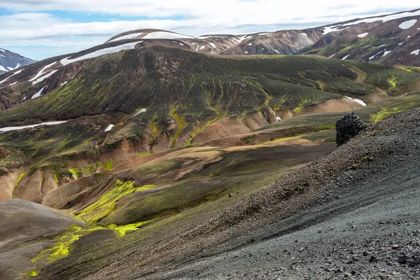 Ηφαίστεια Βουνά Landmannalaugar Fjallabak Nature Reserve Ισλανδία — Φωτογραφία Αρχείου