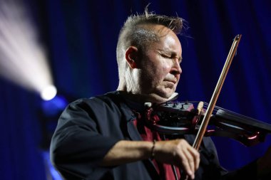 Krakow, Polonya - 10 Temmuz 2021: Nigel Kennedy Krakow 'da düzenlenen 26.