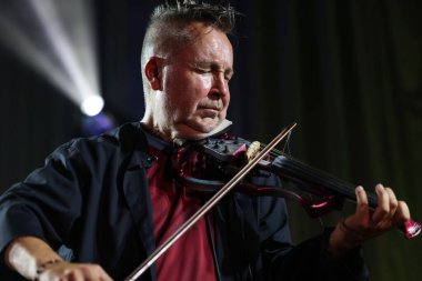 Krakow, Polonya - 10 Temmuz 2021: Nigel Kennedy Krakow 'da düzenlenen 26.