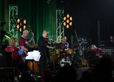 Krakow, Polonya - 10 Temmuz 2021: Nigel Kennedy Krakow 'da düzenlenen 26.