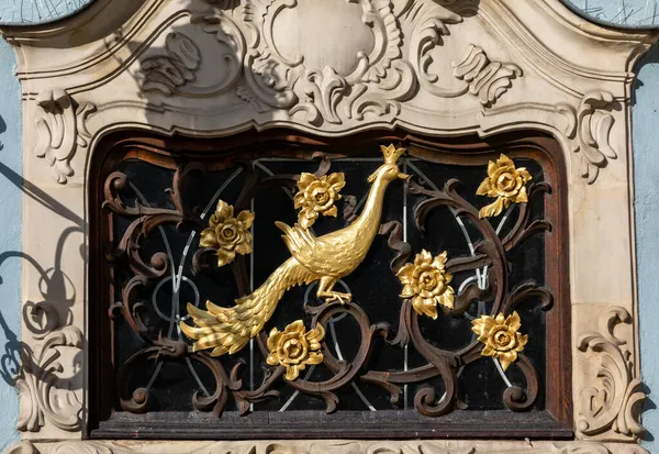 Metallischer Vogel Architekturdetail Der Danziger Altstadt Polen — Stockfoto