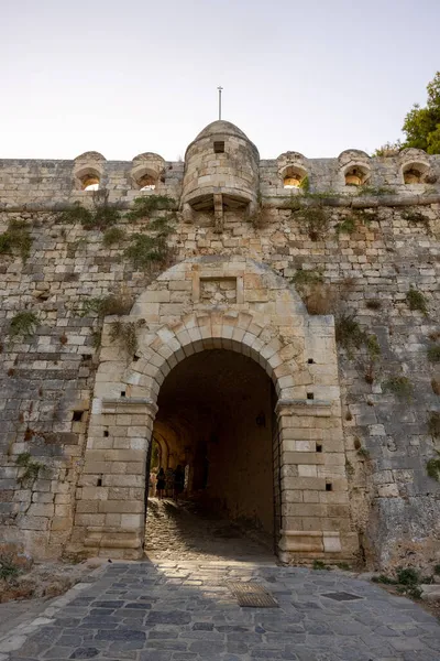 Ingresso Della Fortezza Veneziana Rethymnon Creta Grecia — Foto Stock