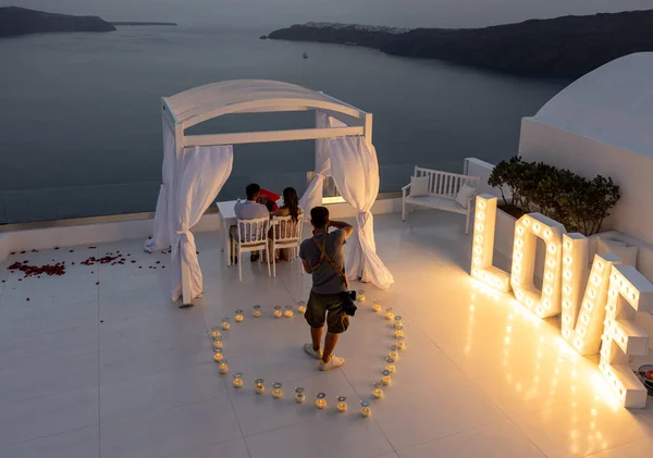 Imerovigli Santorini Grecia Julio 2021 Los Novios Durante Una Sesión —  Fotos de Stock