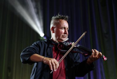 Krakow, Polonya - 10 Temmuz 2021: Nigel Kennedy Krakow 'da düzenlenen 26.