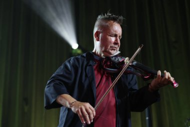 Krakow, Polonya - 10 Temmuz 2021: Nigel Kennedy Krakow 'da düzenlenen 26.