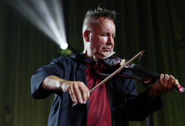 Krakow, Polonya - 10 Temmuz 2021: Nigel Kennedy Krakow 'da düzenlenen 26.