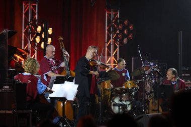 Krakow, Polonya - 10 Temmuz 2021: Nigel Kennedy Krakow 'da düzenlenen 26.