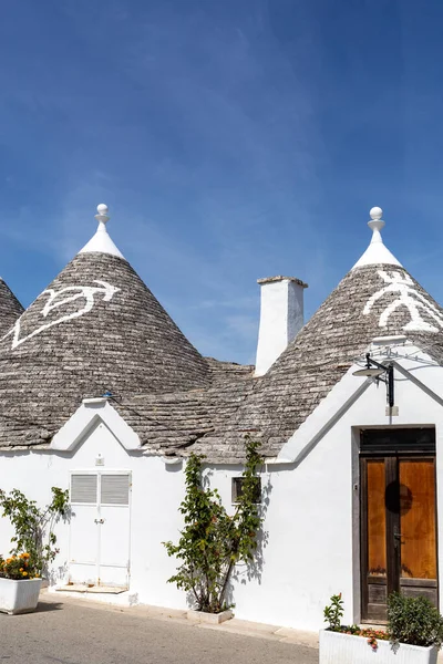 Alberobello Italië September 2019 Traditionele Witte Huizen Trulli Dorp Alberobello — Stockfoto