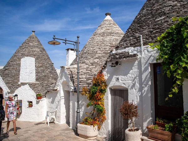 Alberobello Italy September Embet 2019 Tradtional White Houses Trulli Village — 图库照片