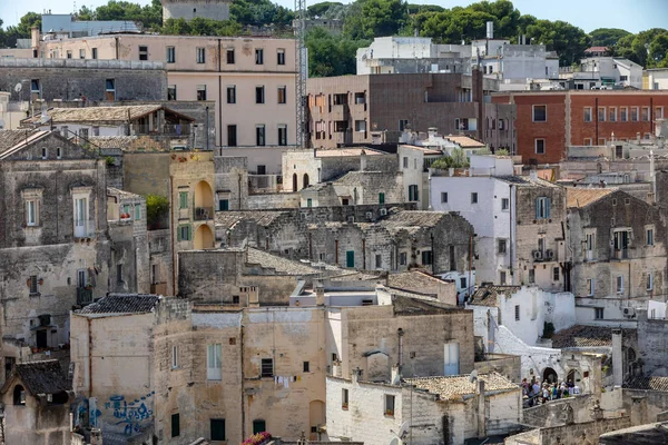 Matera Itália Setembro 2019 Vista Sassi Matera Bairro Histórico Cidade — Fotografia de Stock