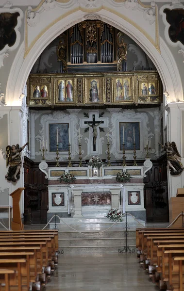 Matera Italy Вересня 2019 Вівтар Церкві Святого Франциска Ассізького Матері — стокове фото