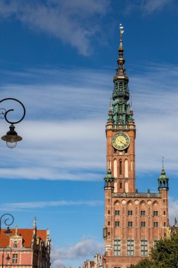 Gdansk 'taki eski belediye binası. Pomerania, Polonya