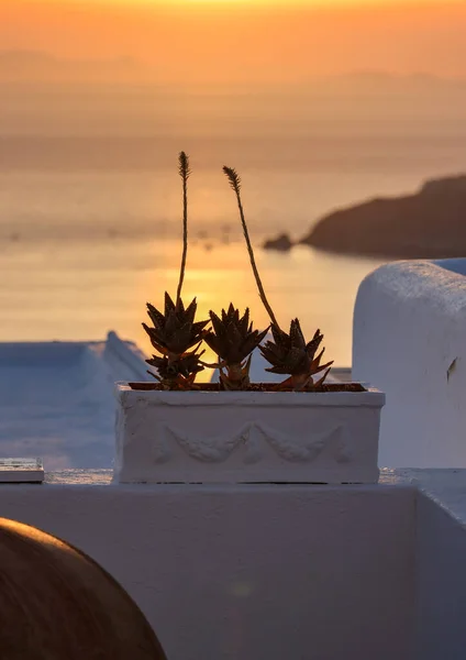 Sunset Santorini Seen Imerovigli Cyclades Greece — Stock Photo, Image