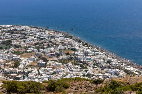 Kamari Santorini Yunanistan Hava Manzarası — Stok fotoğraf