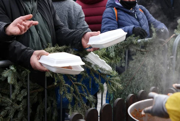 Warm Food Poor Homeless — Stock Photo, Image