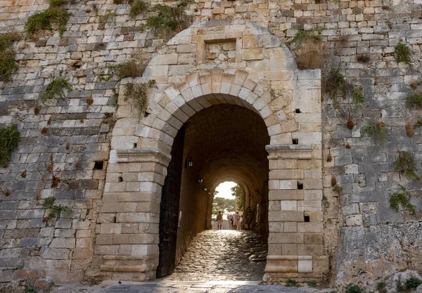 Inngang Til Den Venetianske Festningen Rethymnon Kreta Hellas – stockfoto