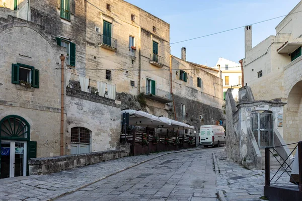이탈리아 마테라 2019 스톤가는 마테라 역사적 지역이다 바실리카타 이탈리아 — 스톡 사진
