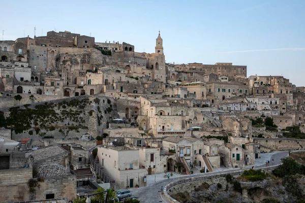 Matera Itálie Září 2019 Pohled Historickou Čtvrť Sassi Matera Městě — Stock fotografie