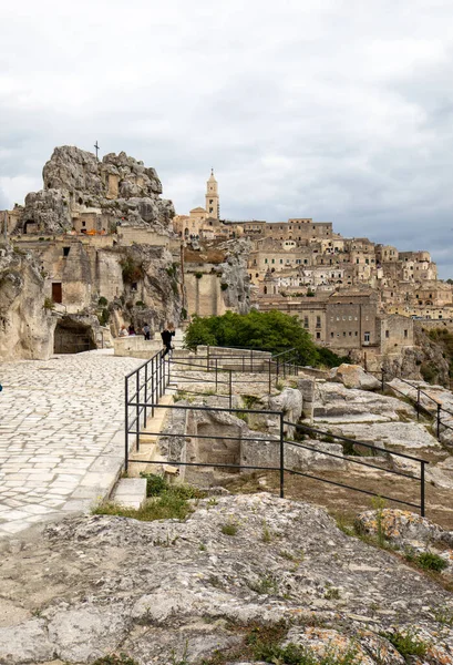 Matera Talya Eylül 2019 Matera Şehrinde Tarihi Bir Bölge Olan — Stok fotoğraf